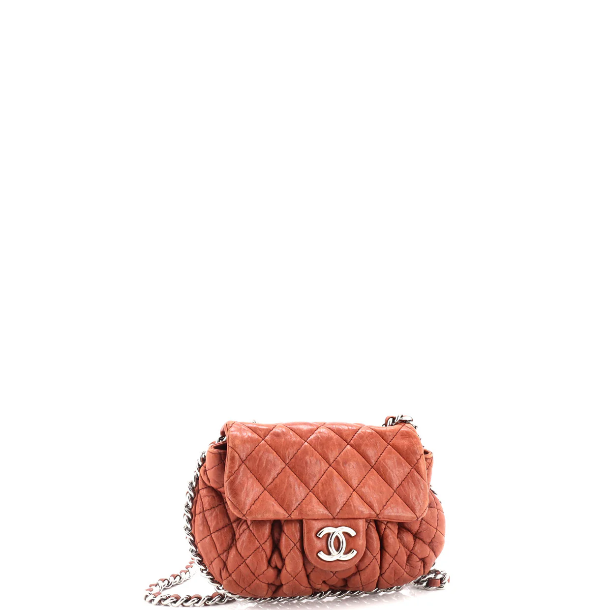 Chain Around Flap Bag Quilted Leather Small - Deep Luxury