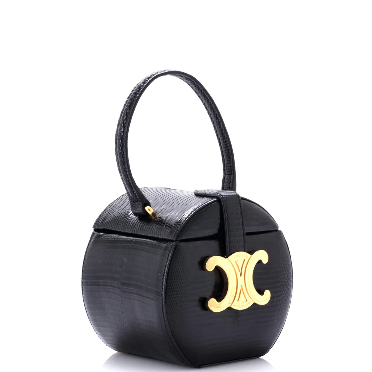 Round Box Bag Lizard - Deep Luxury