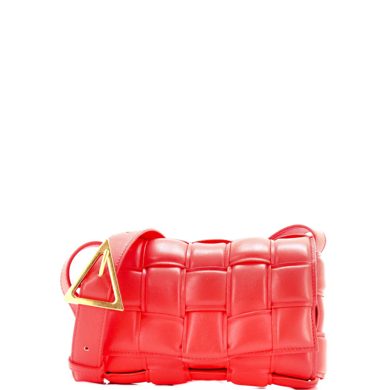 Cassette Crossbody Bag Padded Maxi Intrecciato Leather Small - Deep Luxury