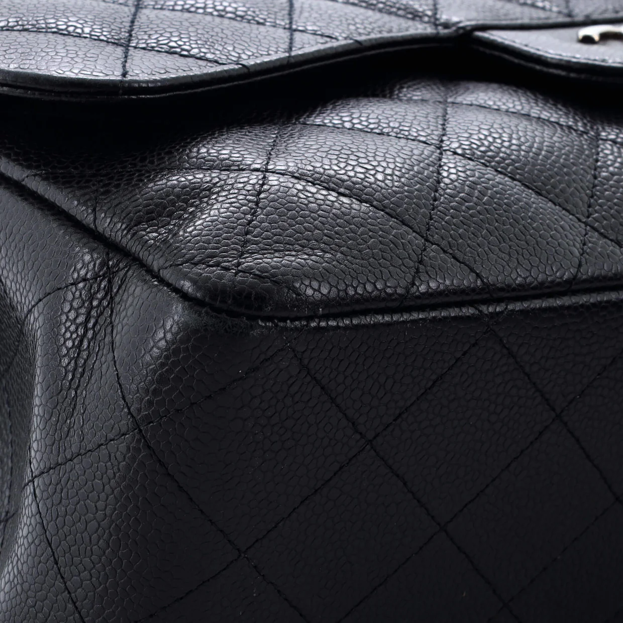 Classic Double Flap Bag Quilted Caviar Jumbo - Deep Luxury