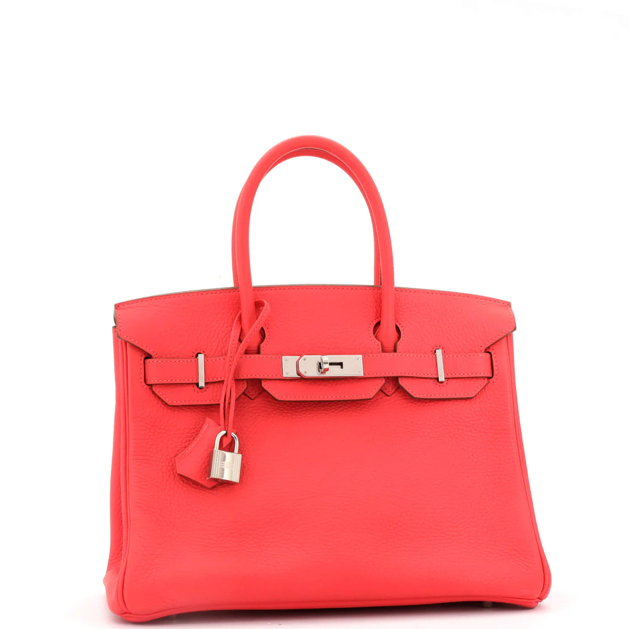 Birkin Handbag Rose Jaipur Clemence with Palladium Hardware 30 - Deep Luxury