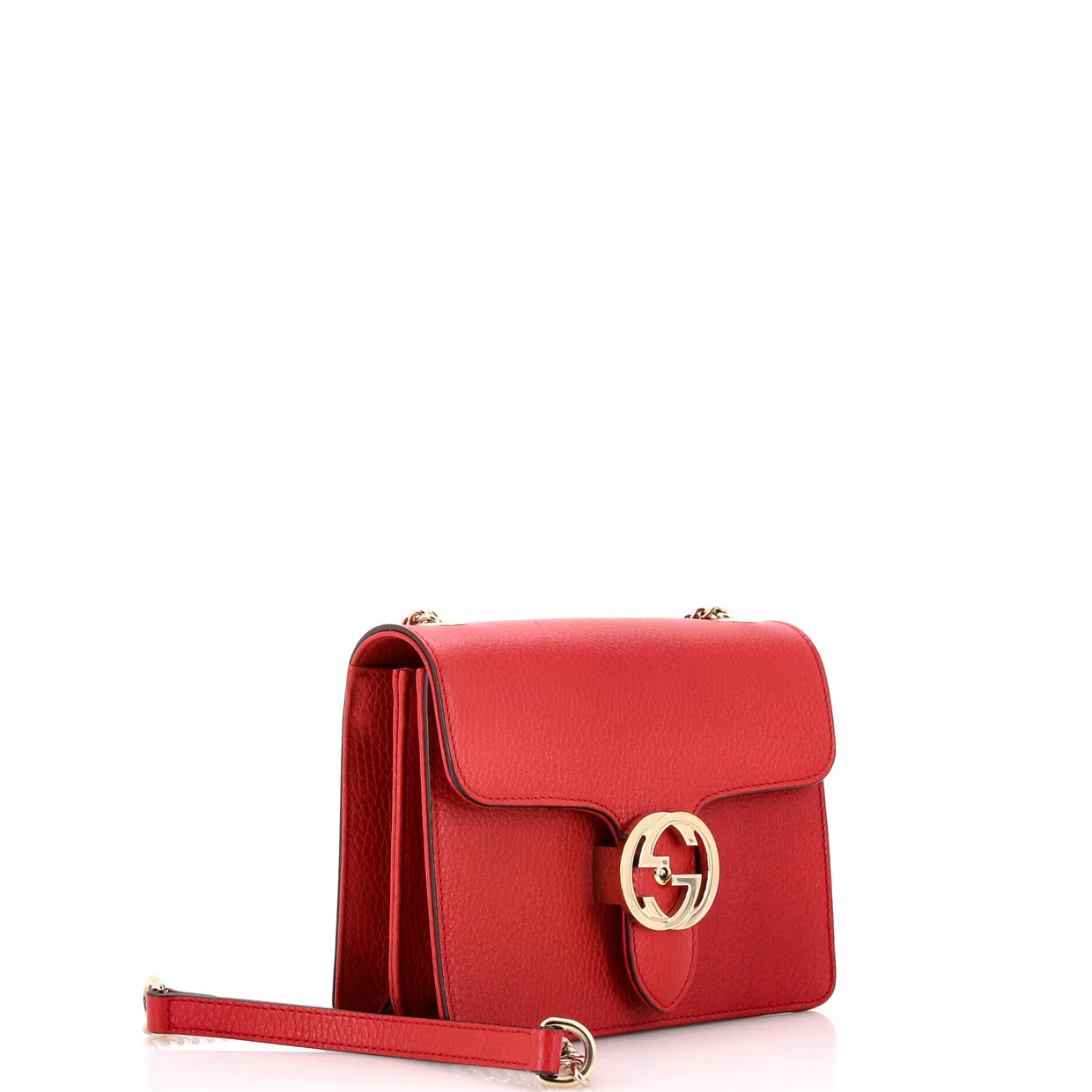 Interlocking Shoulder Bag Leather Small - Deep Luxury