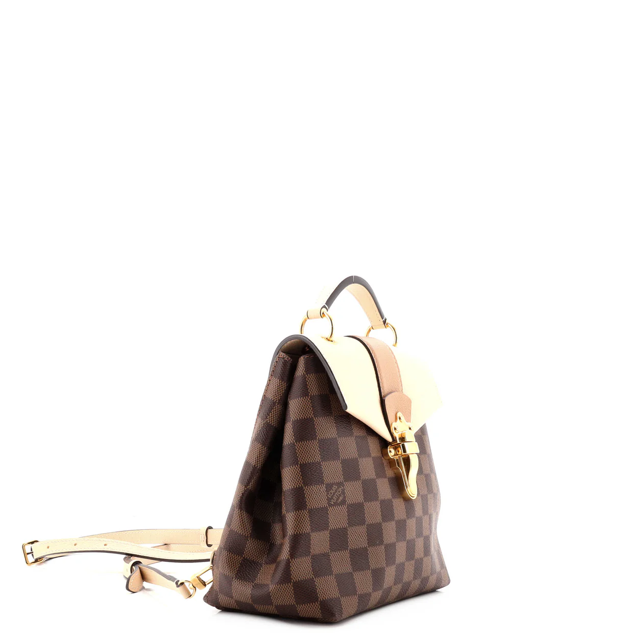 Clapton Backpack Damier and Leather - Deep Luxury