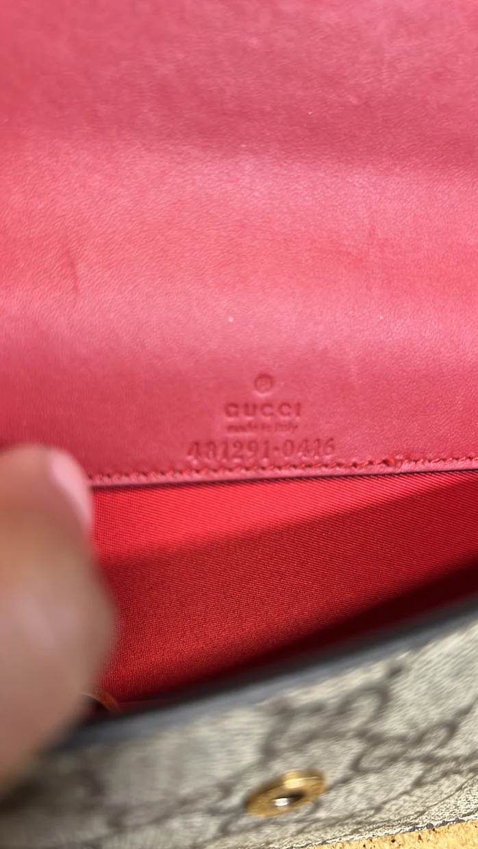 Cherries Wallet on Chain GG Coated Canvas Mini - Deep Luxury