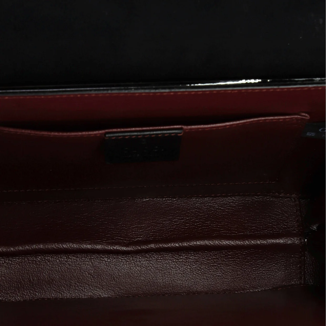 Sylvie 1969 Top Handle Bag Patent Mini - Deep Luxury