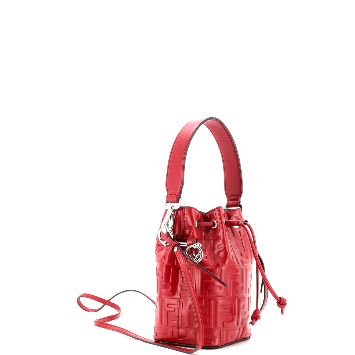 Mon Tresor Bucket Bag Zucca Embossed Leather Mini - Deep Luxury