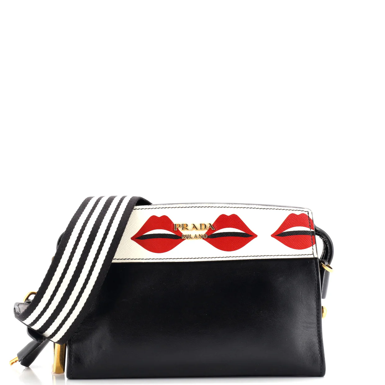 Esplanade Crossbody Bag Printed Saffiano and City Calf Small - Deep Luxury