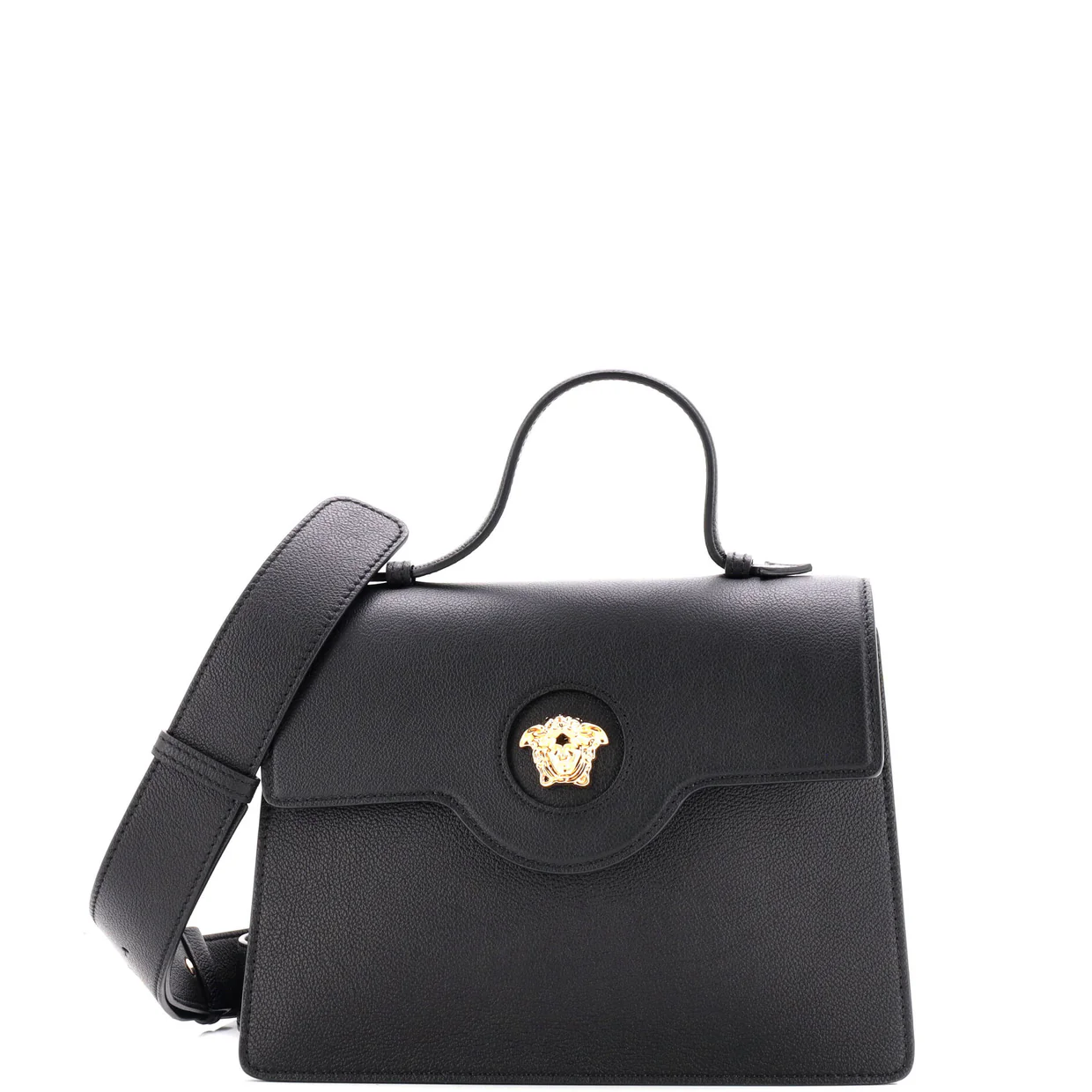 La Medusa Top Handle Tote Bag Leather - Deep Luxury