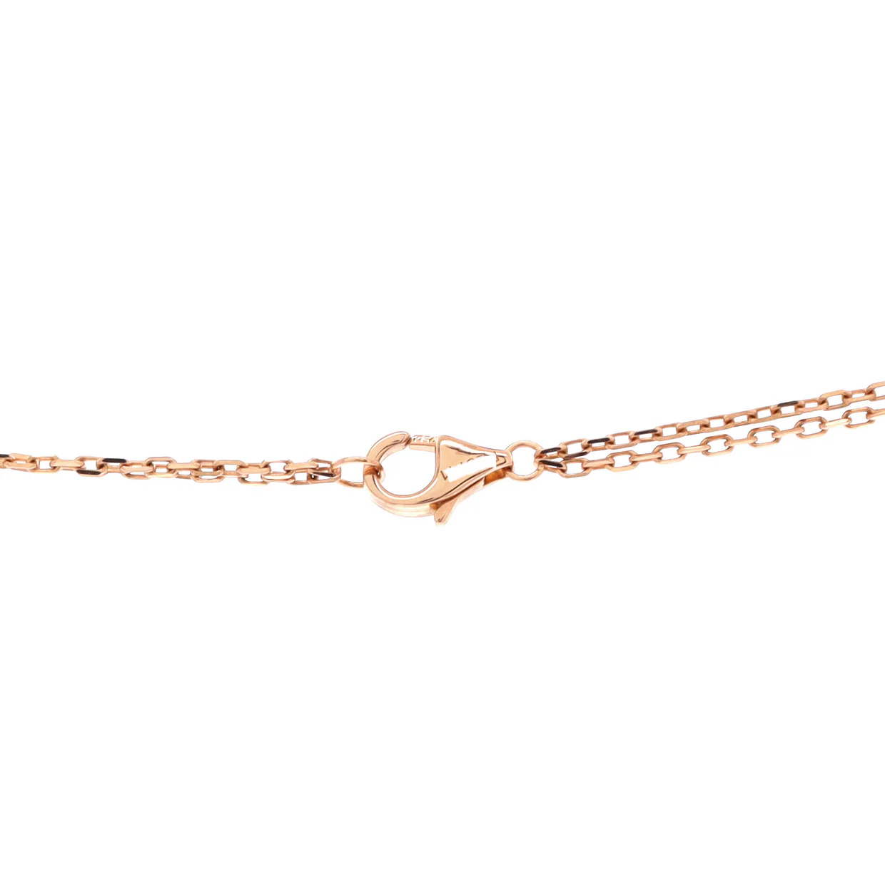 2 Diamonds Love Pendant Necklace 18K Rose Gold and Diamonds - Deep Luxury