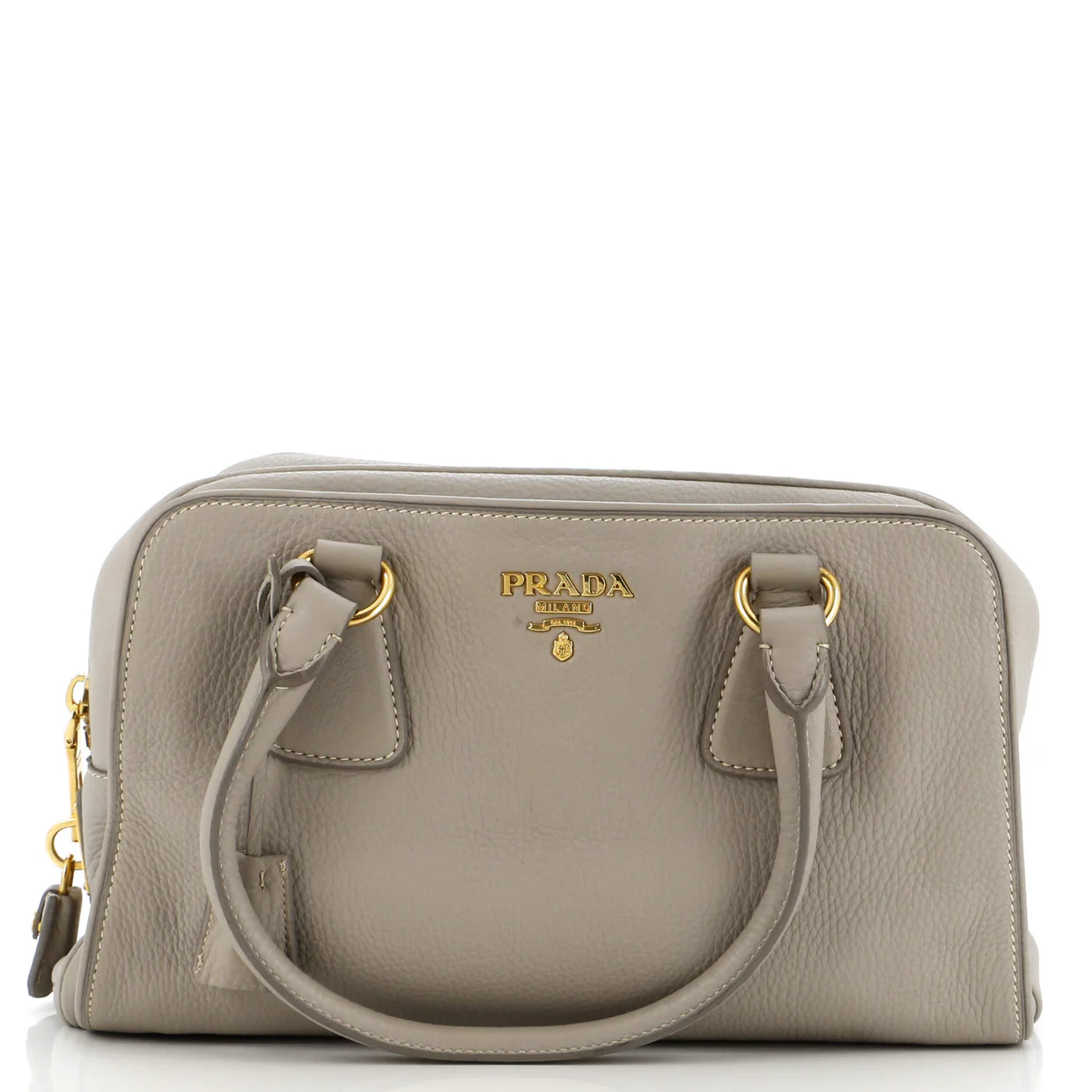 Zip Satchel Vitello Daino Medium - Deep Luxury