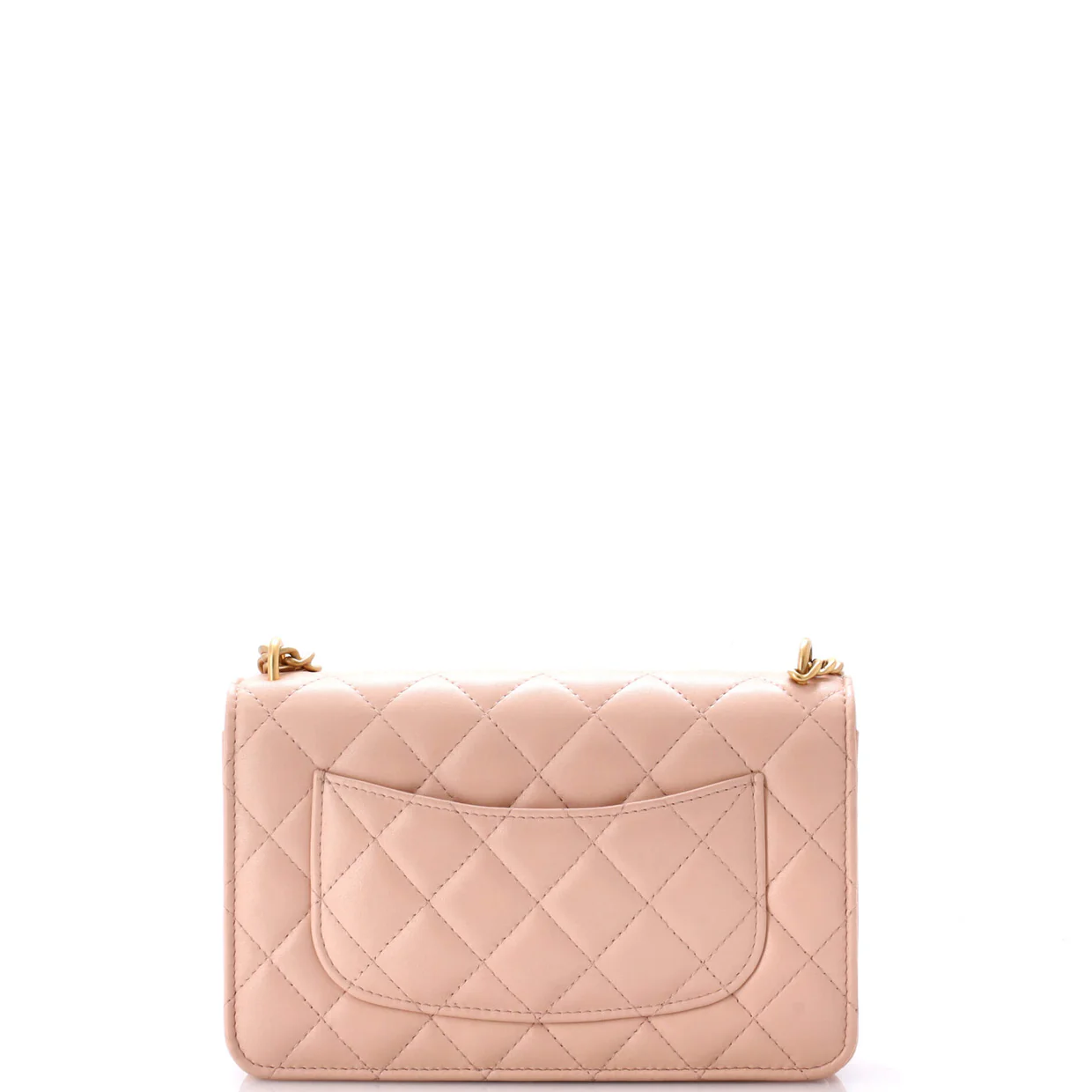 Sweet Camellia Wallet on Chain Quilted Lambskin - Deep Luxury