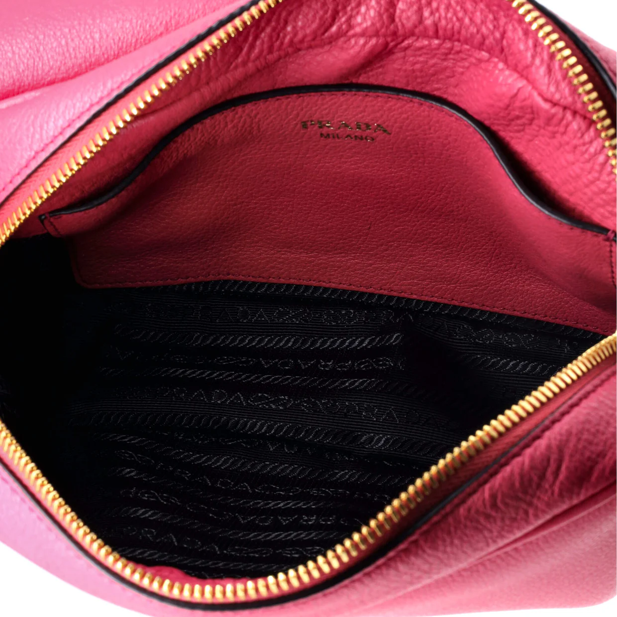Flap Zip Crossbody Bag Vitello Phenix Small - Deep Luxury