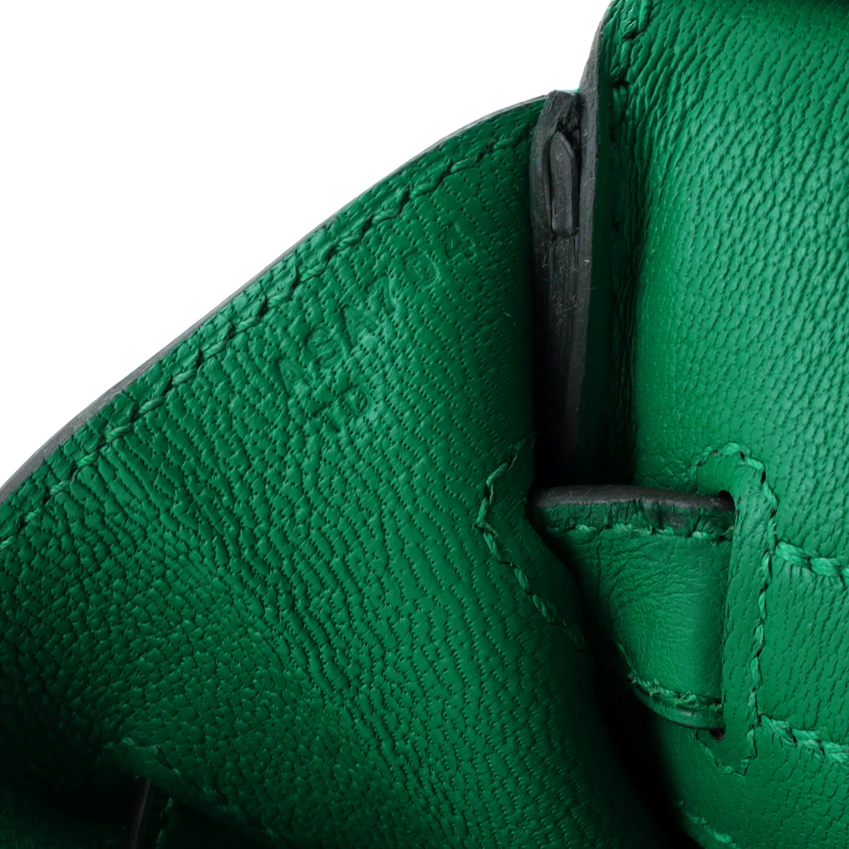 Birkin Handbag Vert Vertigo Ostrich with Palladium Hardware 30 - Deep Luxury