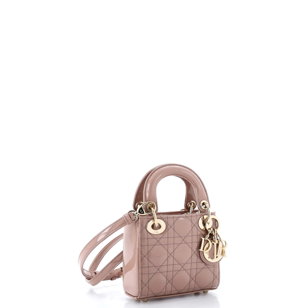 Lady Dior Bag Cannage Quilt Patent Micro - Deep Luxury