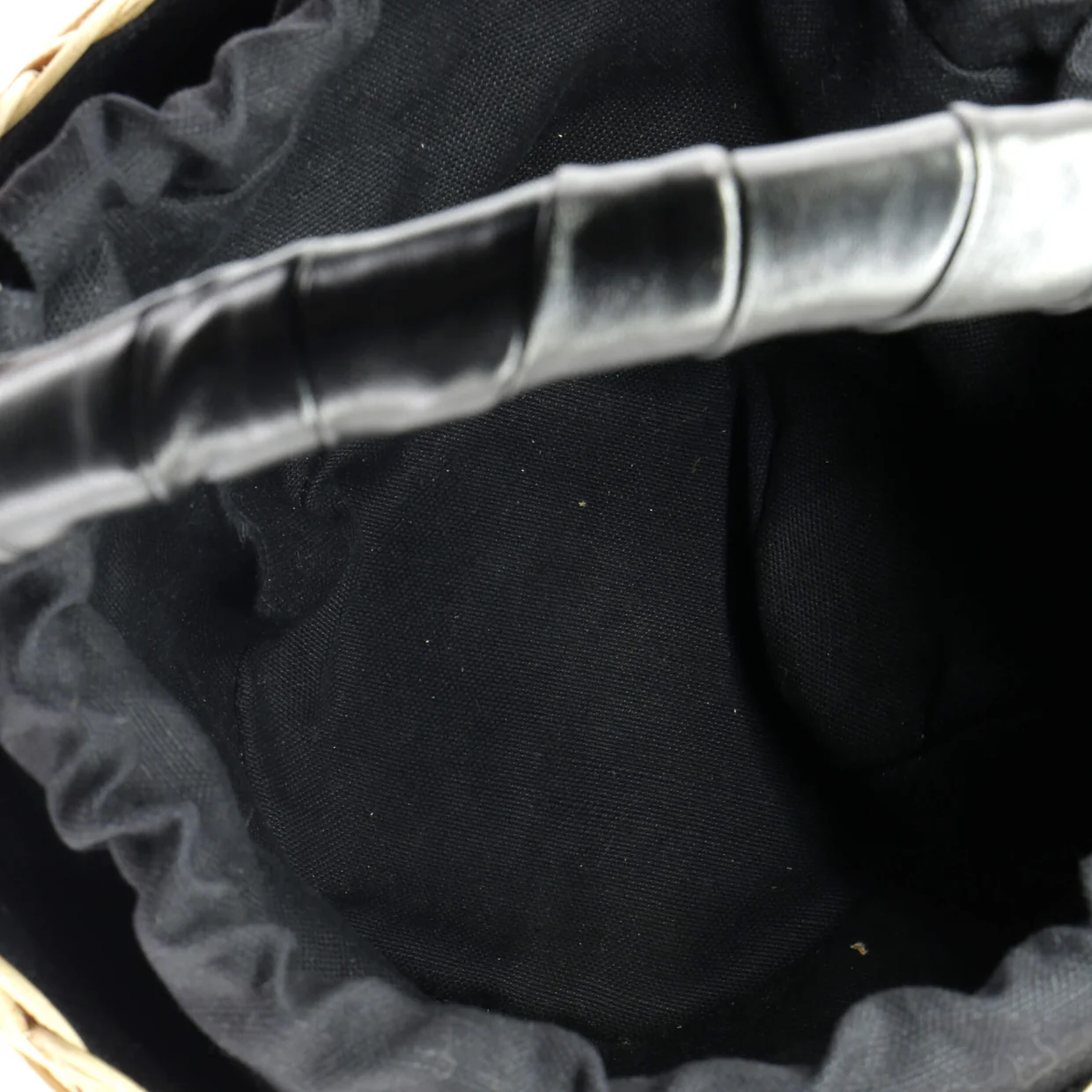 Panier Tassel Round Bucket Bag Wicker with Leather - Deep Luxury