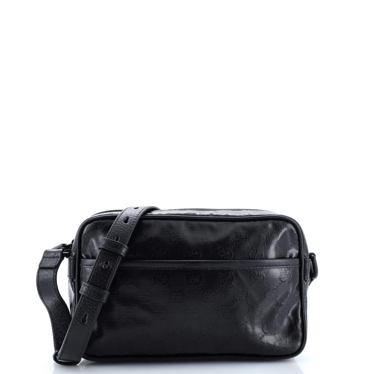 Front Pocket Camera Bag GG Crystal Coated Canvas Mini - Deep Luxury