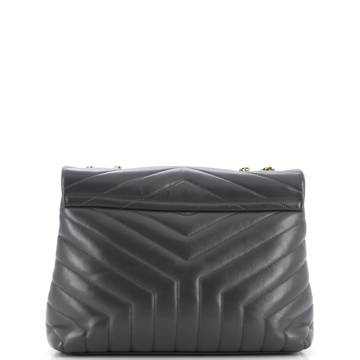 Loulou Shoulder Bag Matelasse Chevron Leather Medium - Deep Luxury
