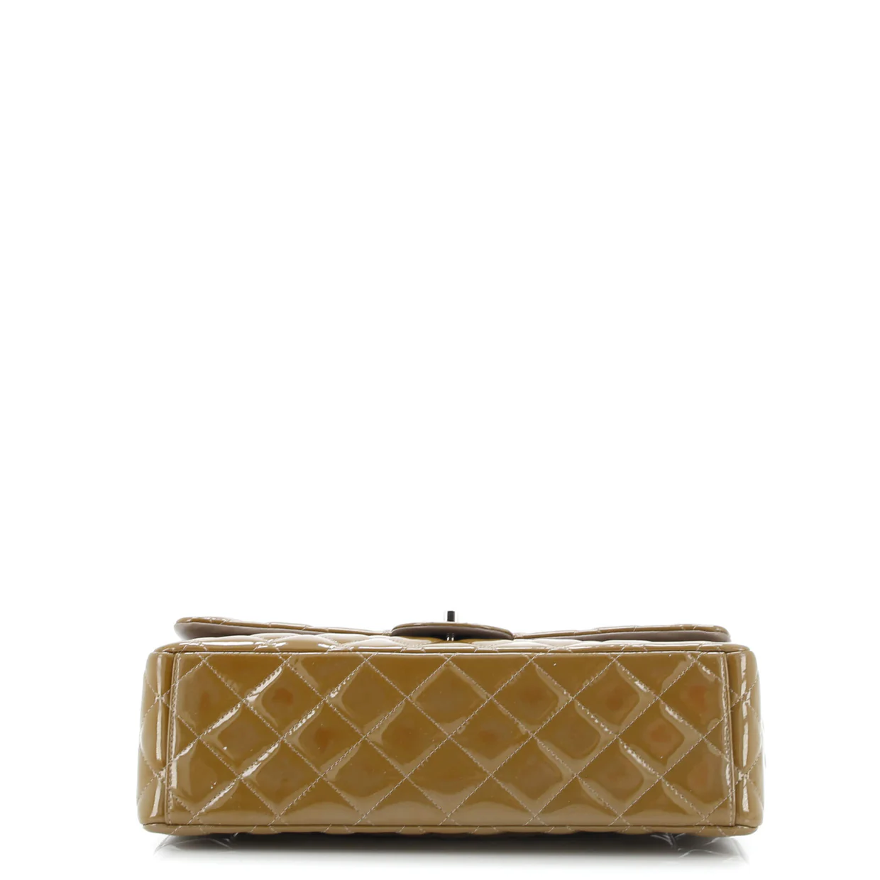 Classic Double Flap Bag Quilted Patent Jumbo - Deep Luxury