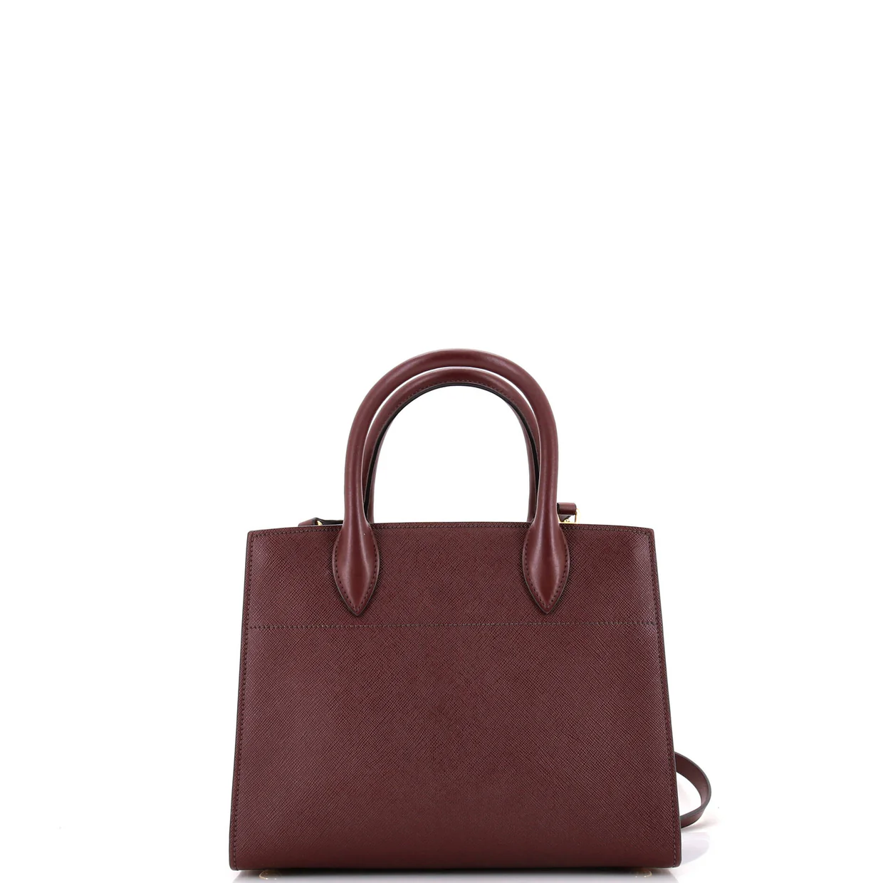 Bibliotheque Tote Saffiano with City Calf Small - Deep Luxury