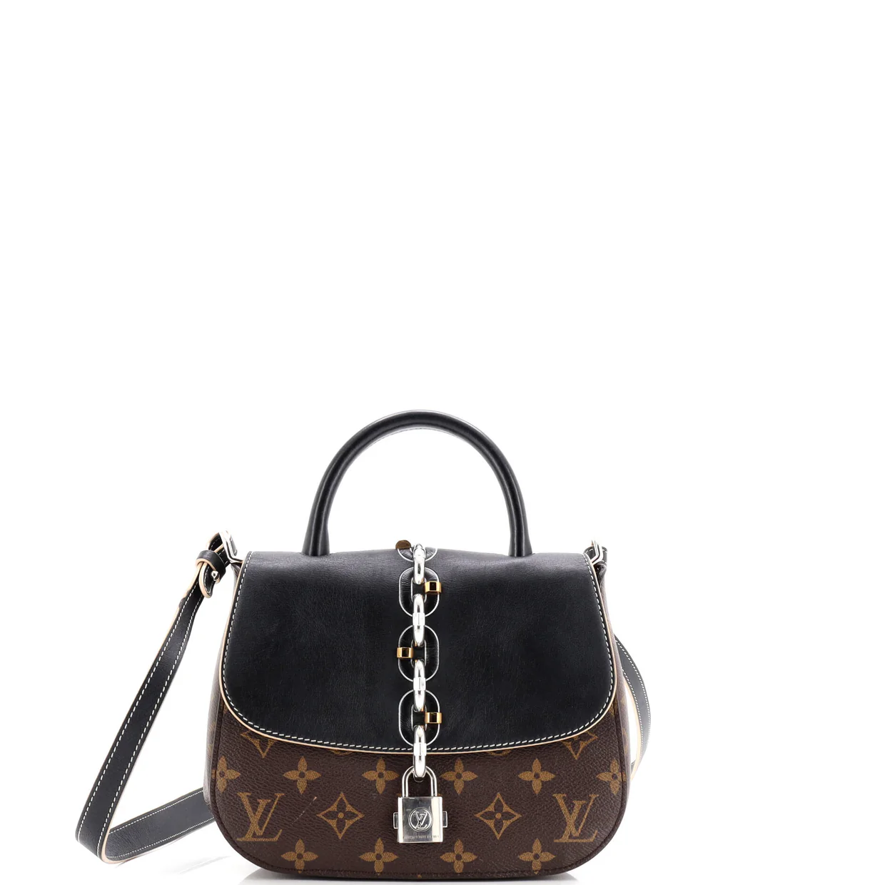 Chain It Handbag Monogram Canvas with Leather PM - Deep Luxury