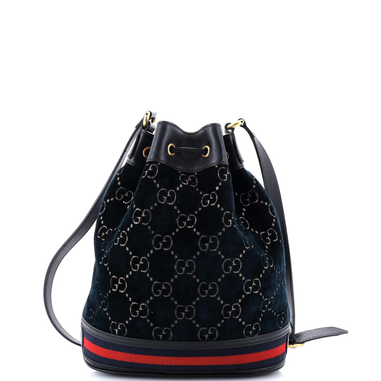 Bucket Bag GG Velvet Medium - Deep Luxury