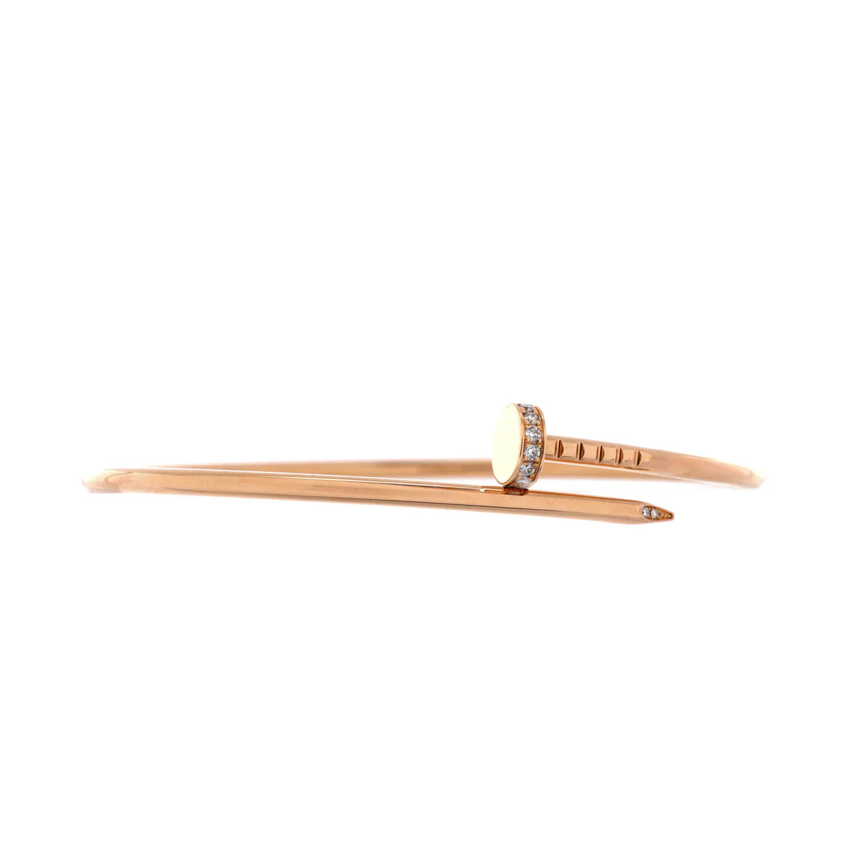 Juste un Clou Bracelet 18K Rose Gold with Diamonds Small - Deep Luxury