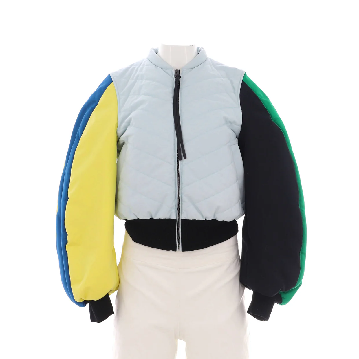 Women's Colorblock ZIp Bomber Jacket Quilted Cotton - Deep Luxury