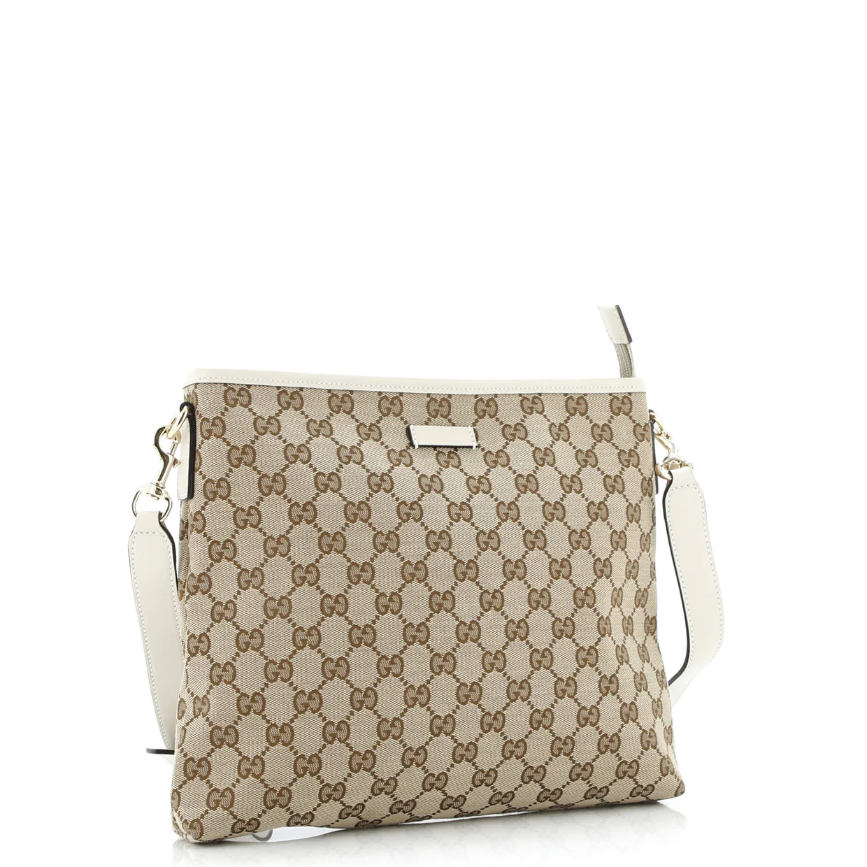 Flat Messenger Bag GG Canvas Medium - Deep Luxury