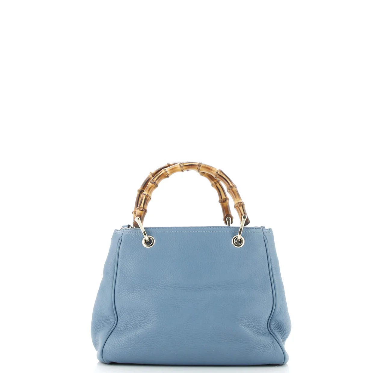 Bamboo Shopper Tote Leather Small - Deep Luxury