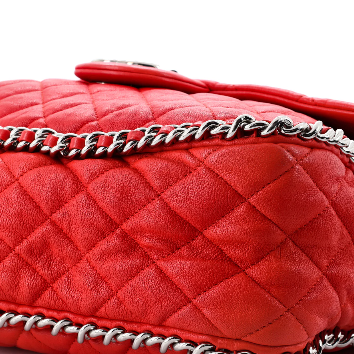 Chain Around Flap Bag Quilted Leather Maxi - Deep Luxury