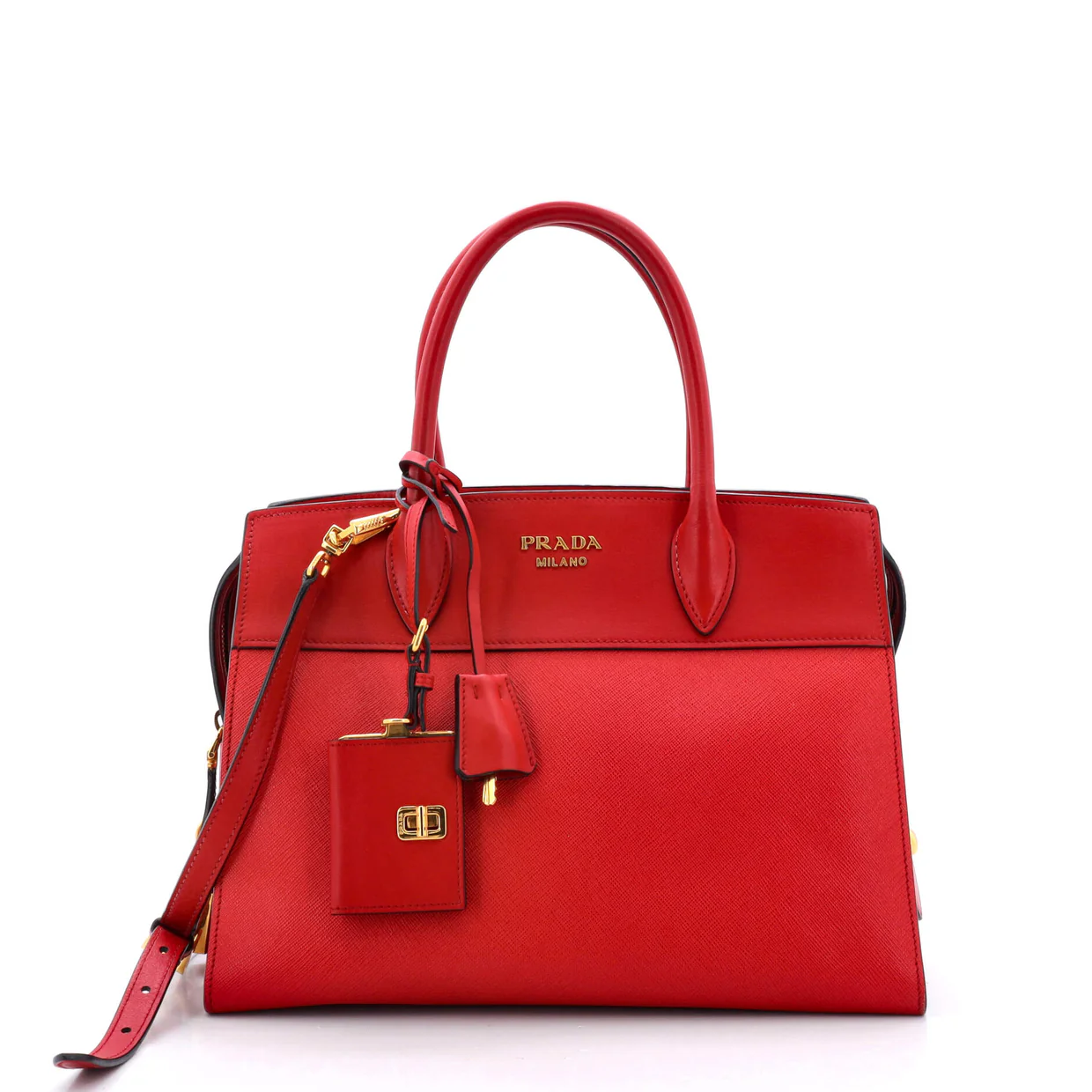 Esplanade Tote Saffiano with City Calf Medium - Deep Luxury