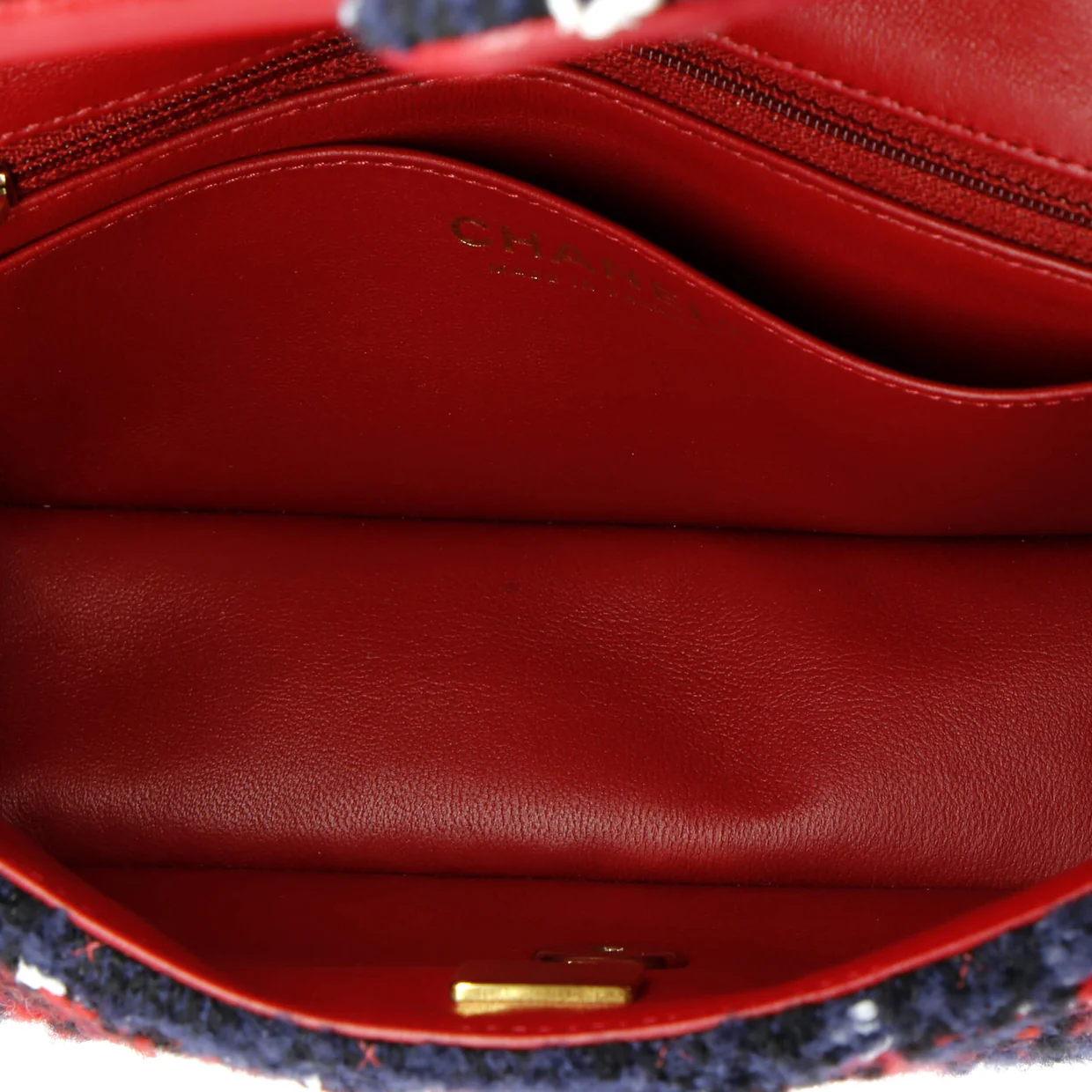 Classic Single Flap Bag Quilted Tweed Mini - Deep Luxury