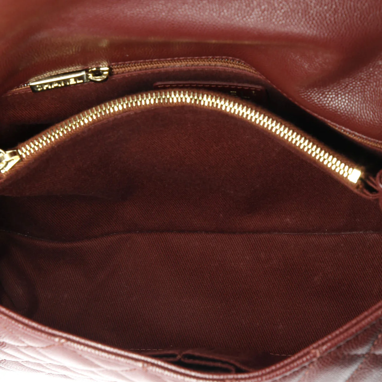 Coco Top Handle Bag Quilted Caviar Small - Deep Luxury