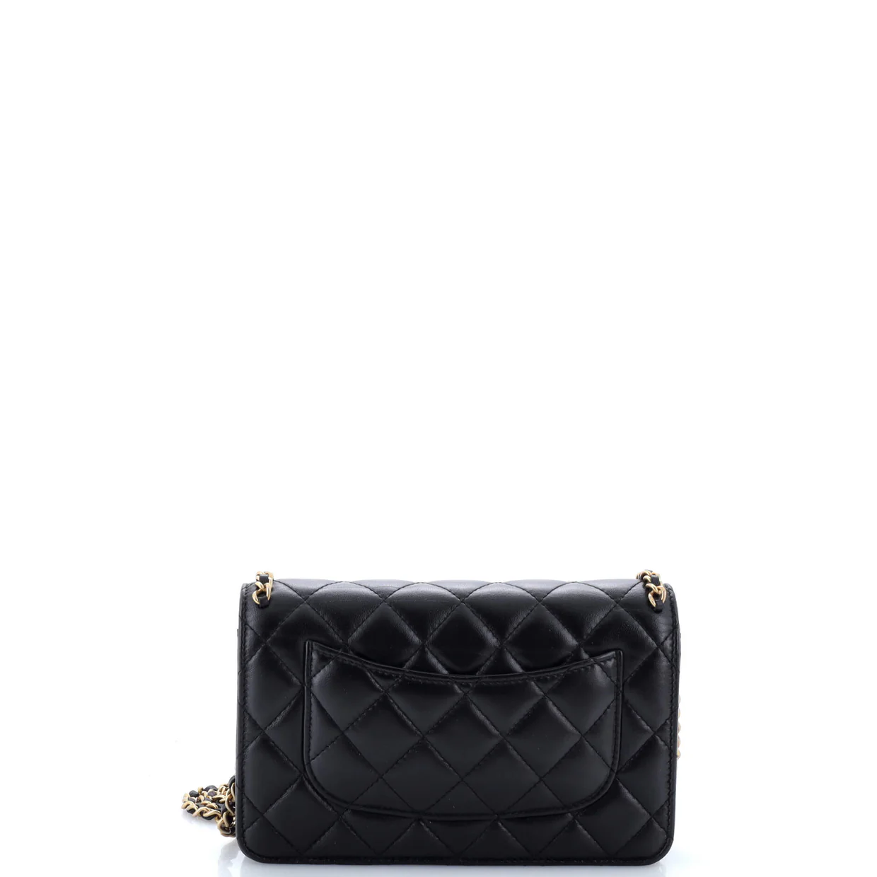 Chain Around Wallet on Chain Quilted Lambskin - Deep Luxury
