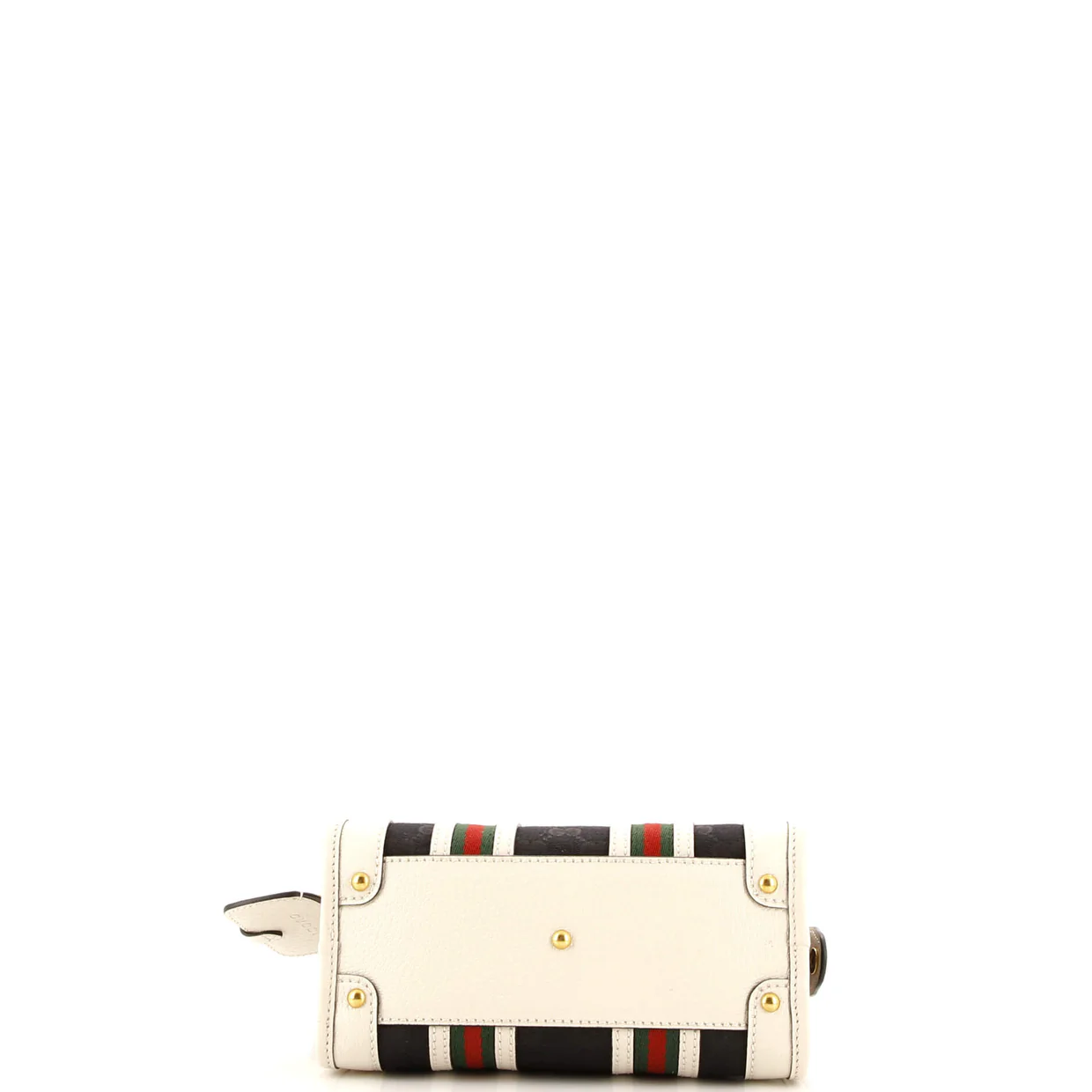 Double G Web Top Handle Bag GG Canvas with Leather Mini - Deep Luxury