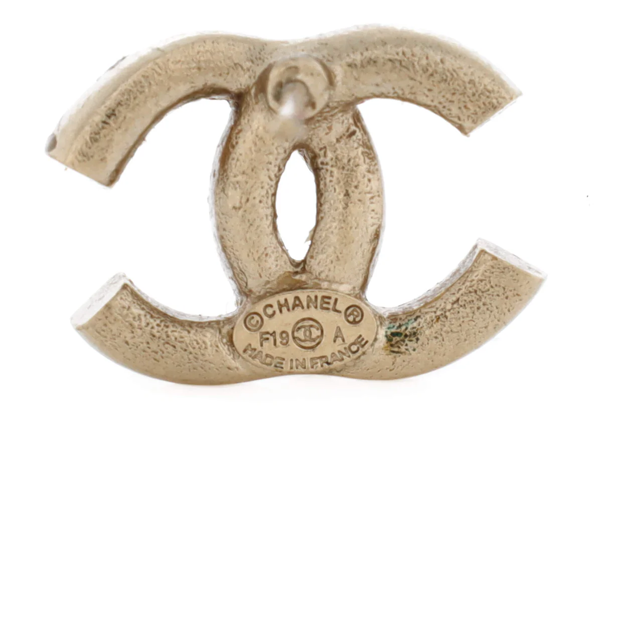 CC Stud Earrings Metal with Crystals - Deep Luxury