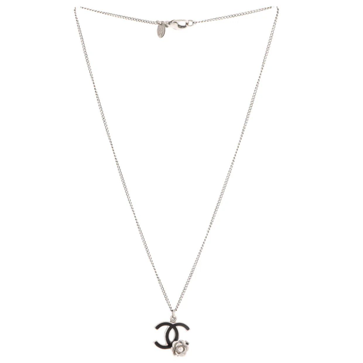 CC Pendant Necklace Metal with Enamel - Deep Luxury