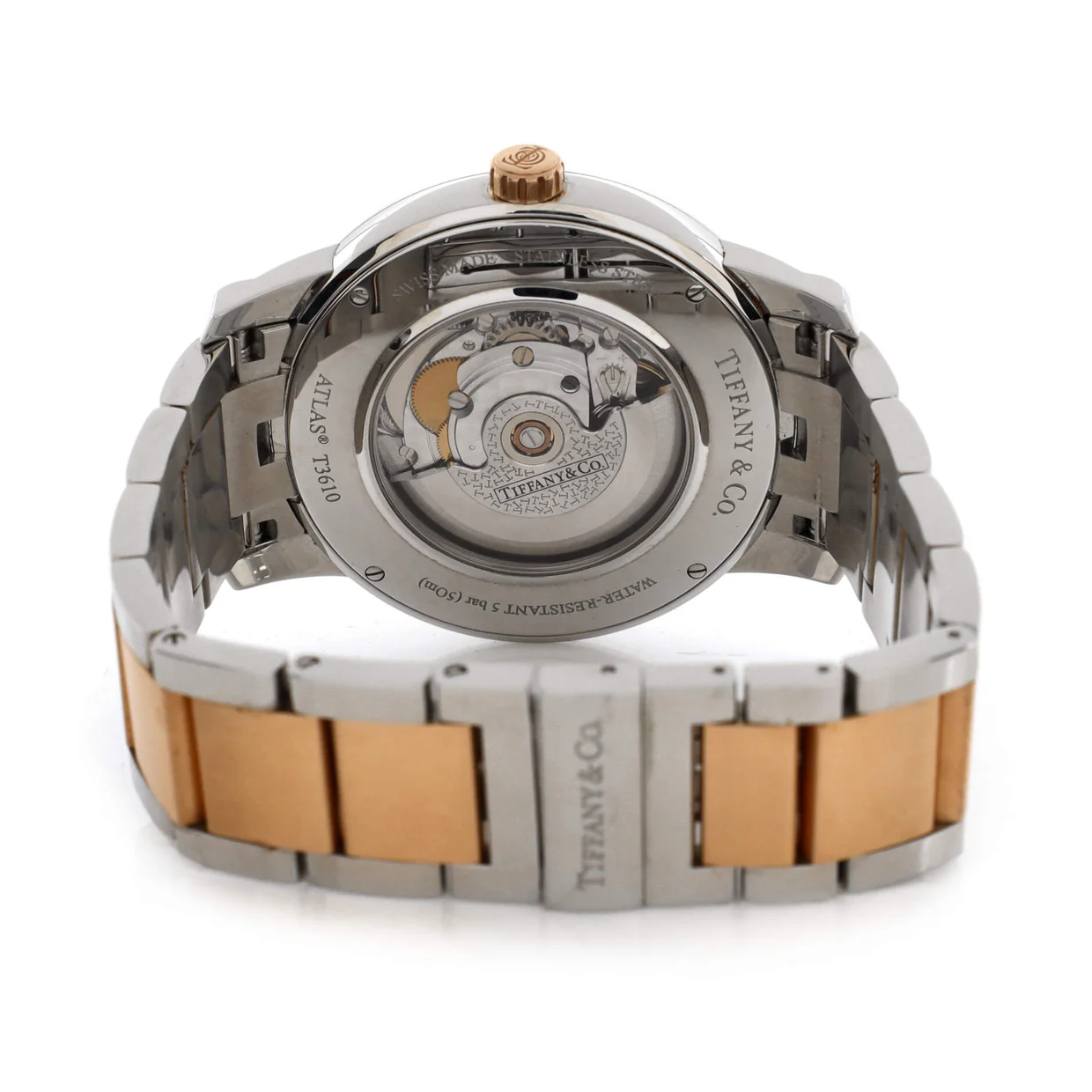Atlas Dome Automatic Watch Stainless Steel and Rose Gold 42 - Deep Luxury