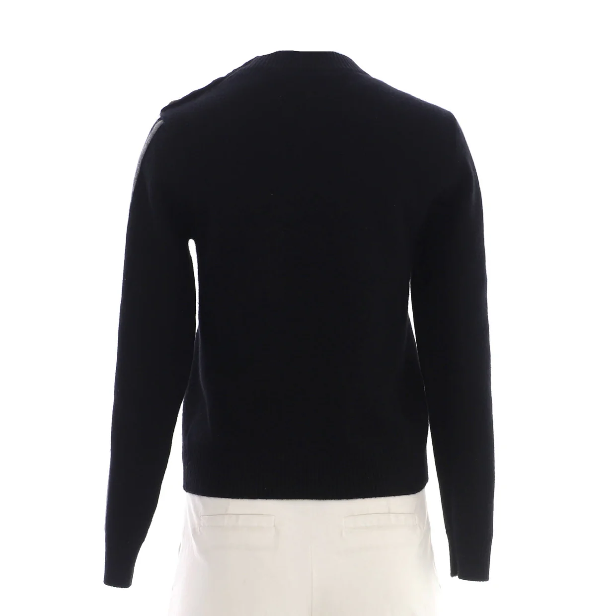 Women's Intarsia Signature Crewneck Sweater Cashmere - Deep Luxury