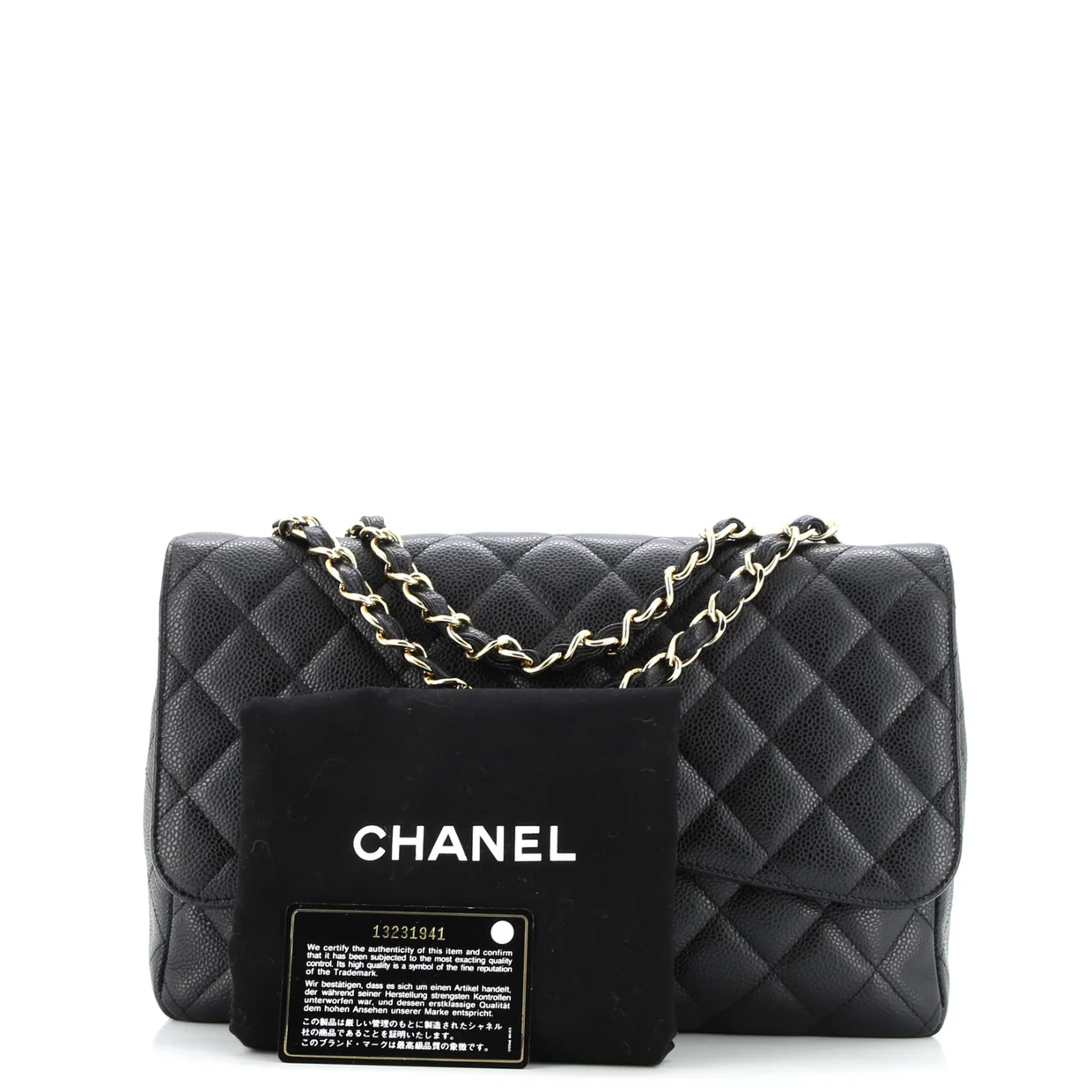 Classic Single Flap Bag Quilted Caviar Jumbo - Deep Luxury