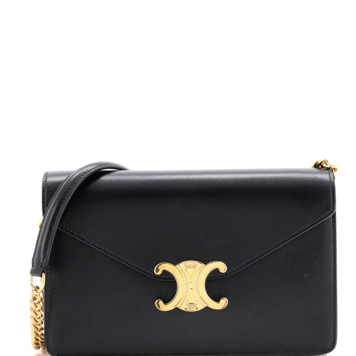 Margo Triomphe Wallet on Chain Leather - Deep Luxury