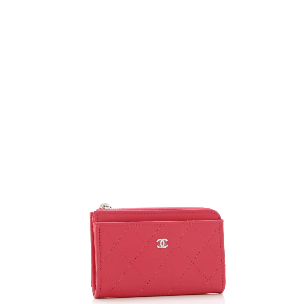 Zip Around Card Holder Quilted Calfskin - Deep Luxury