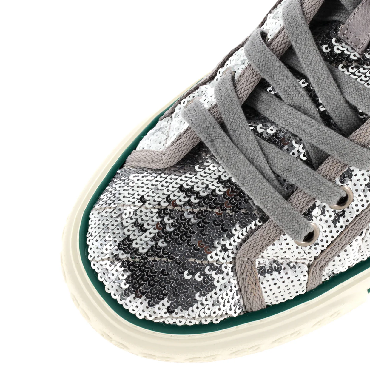 Women's Tennis 1977 High-Top Sneakers Diagonal Quilted Sequins - Deep Luxury