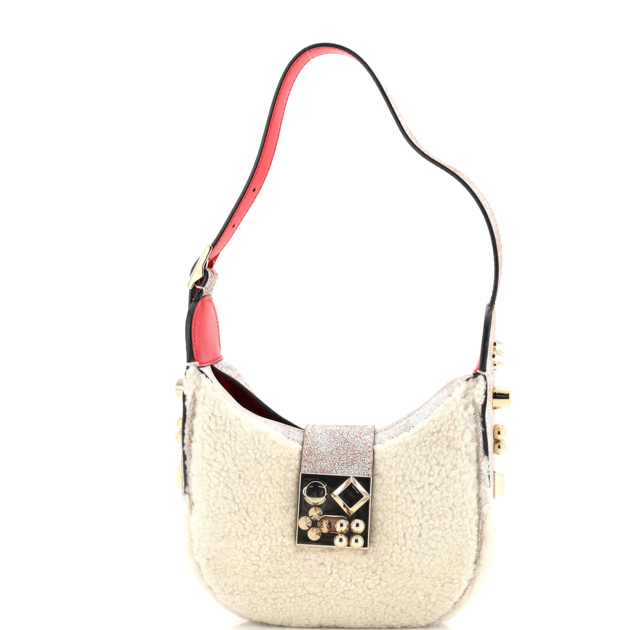 Carasky Hobo Shearling with Leather Mini - Deep Luxury