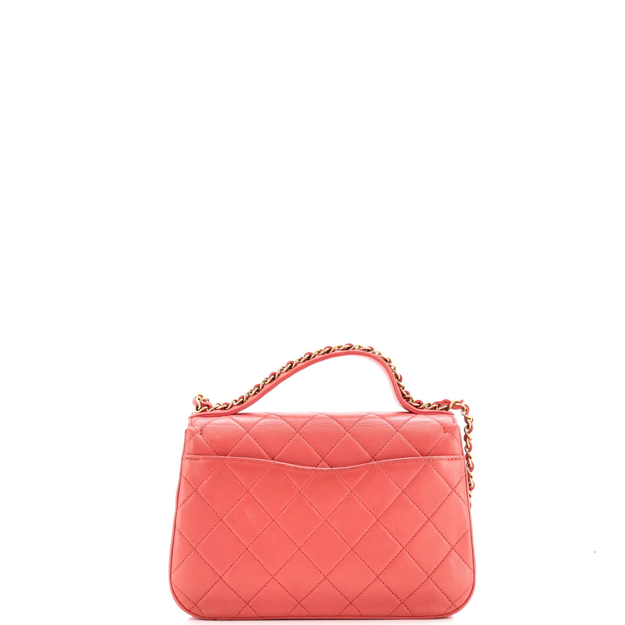 Chain Infinity Top Handle Bag Quilted Lambskin Small - Deep Luxury