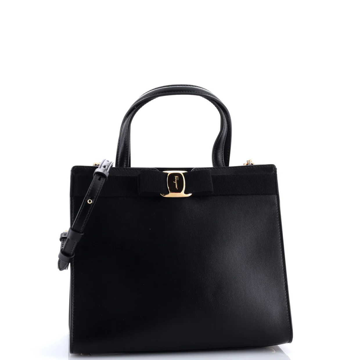 Vara Bow Top Handle Convertible Tote Leather Medium - Deep Luxury