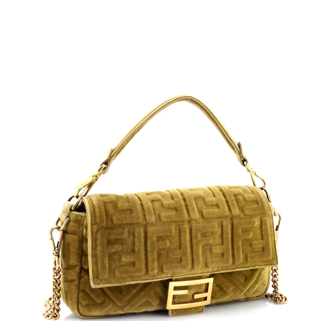 Baguette NM Bag Zucca Embossed Velvet Medium - Deep Luxury