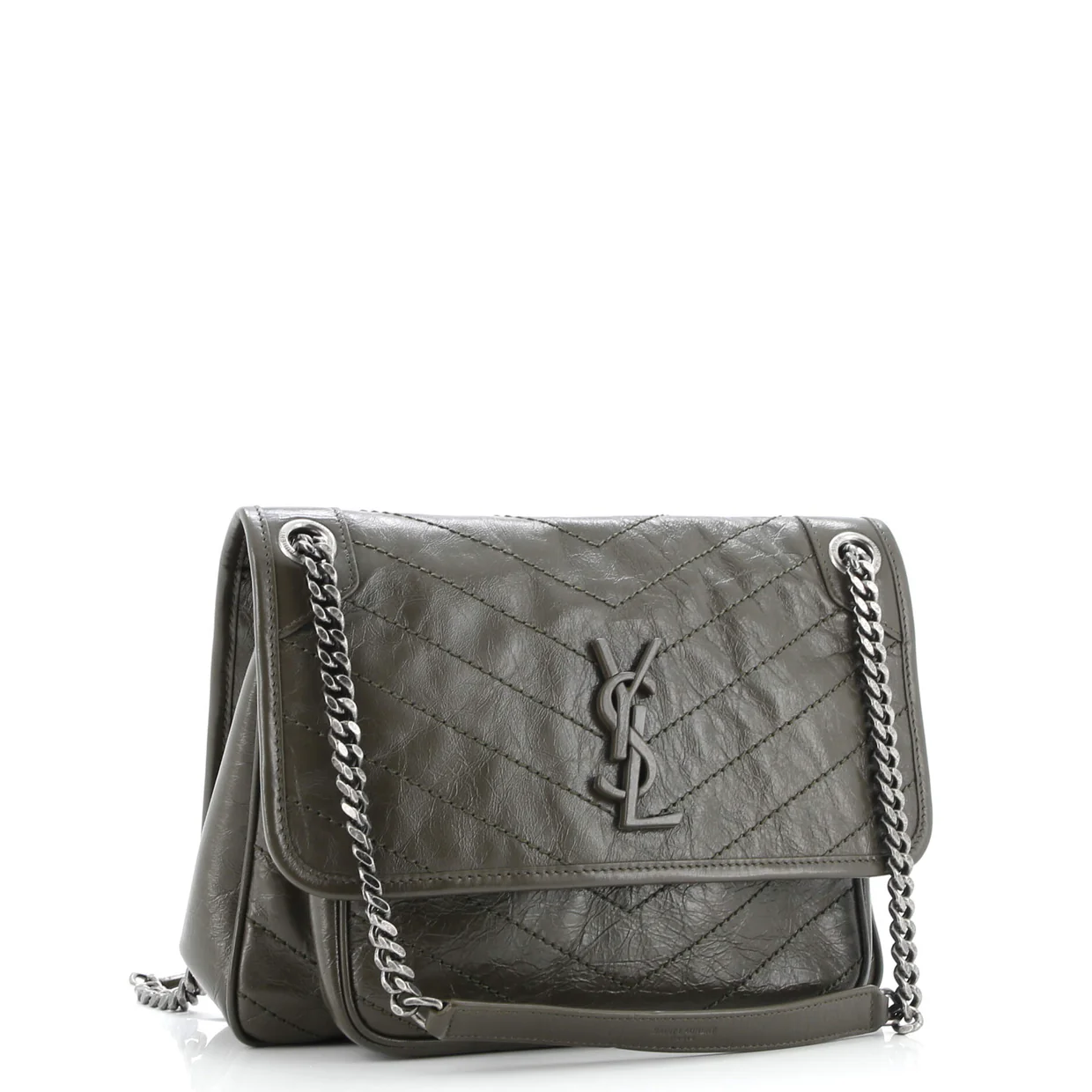 Niki Chain Flap Bag Leather Medium - Deep Luxury