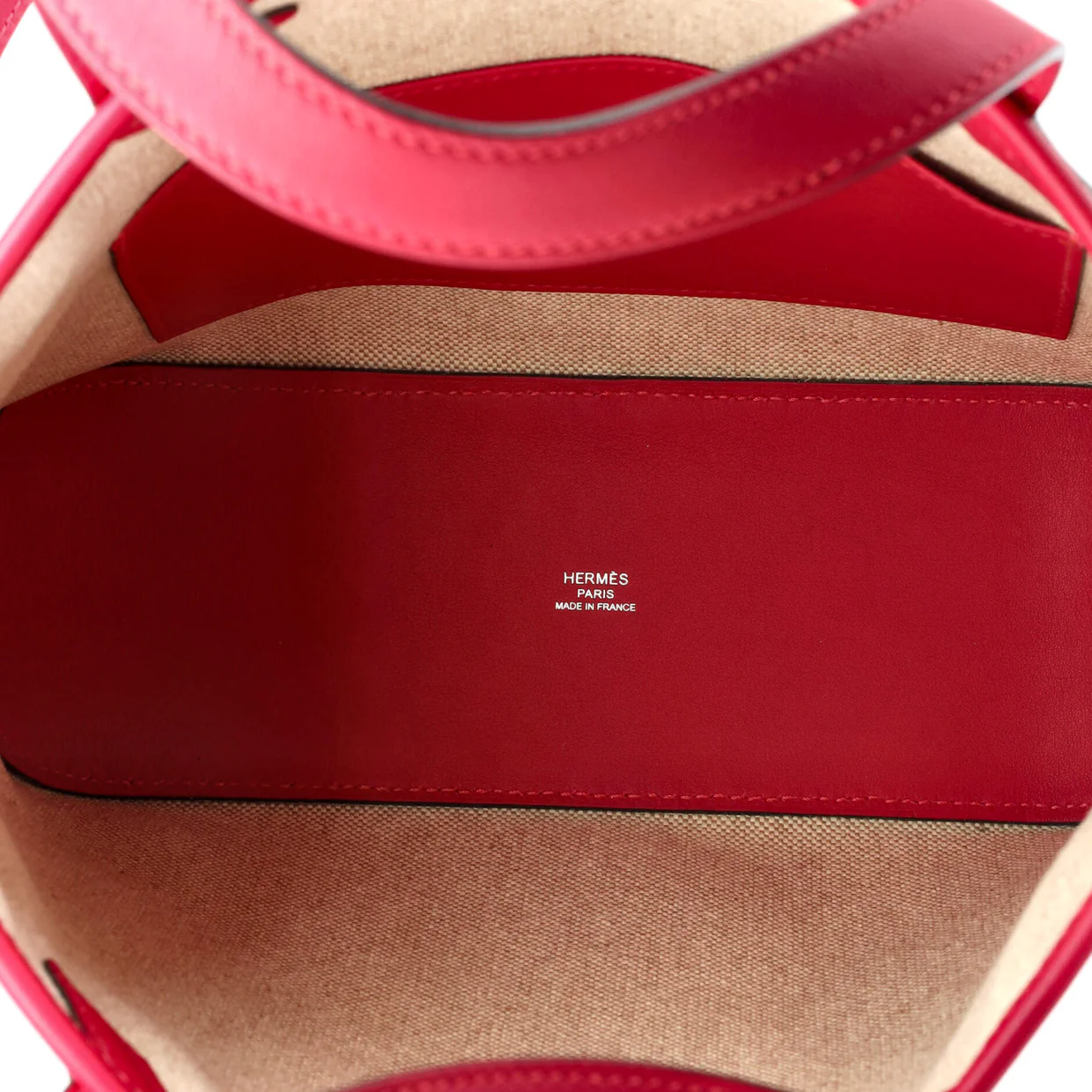 Cabas H en Biais Tote Tufted Motif Canvas with Leather 27 - Deep Luxury