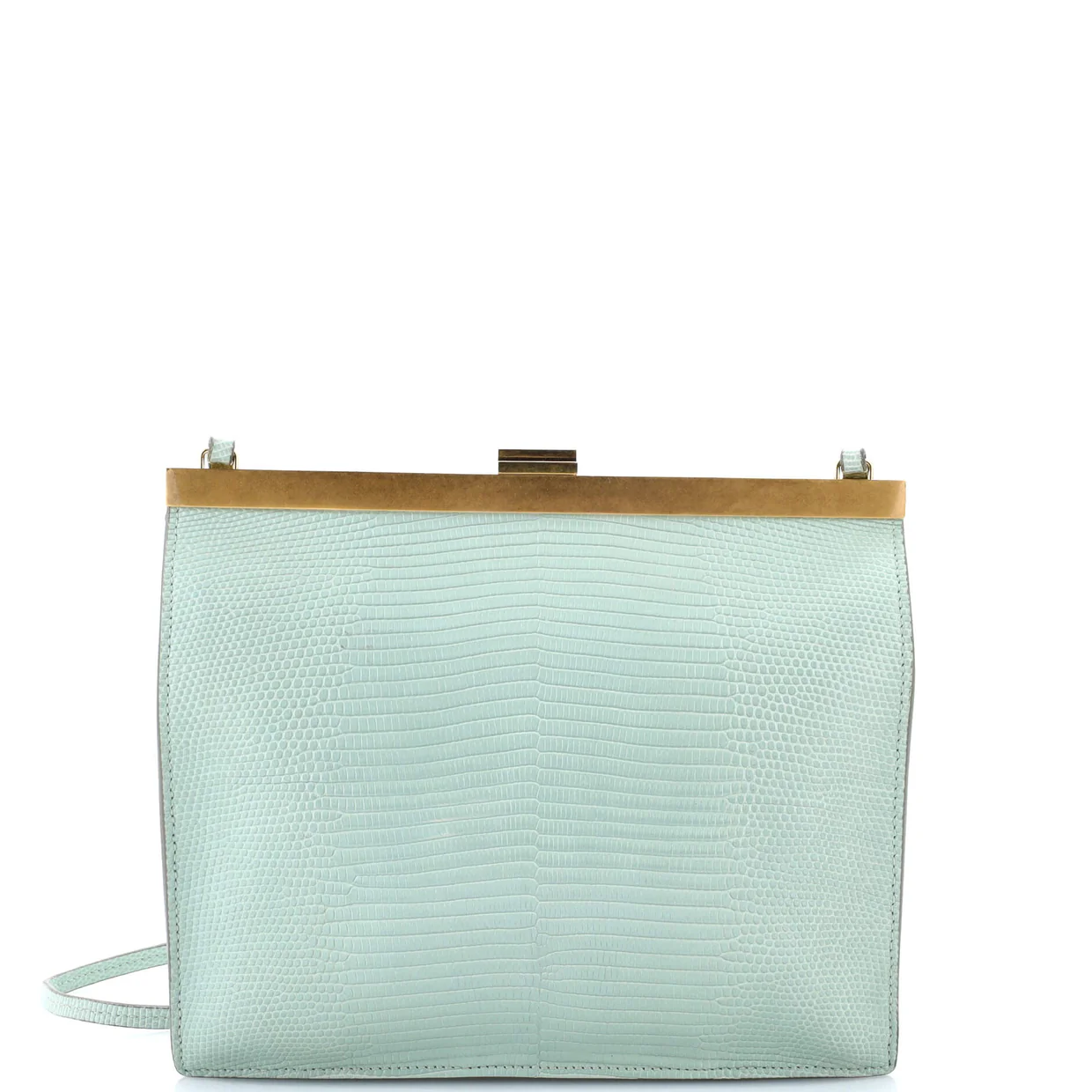 Clasp Crossbody Bag Lizard Mini - Deep Luxury